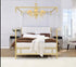 Raegan Queen Bed (Canopy), Fabric & Chrome